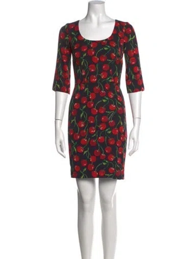 Pre-owned Dolce & Gabbana Silk Mini Dress In Black