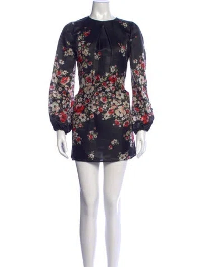 Pre-owned Dolce & Gabbana Silk Mini Dress In Blue