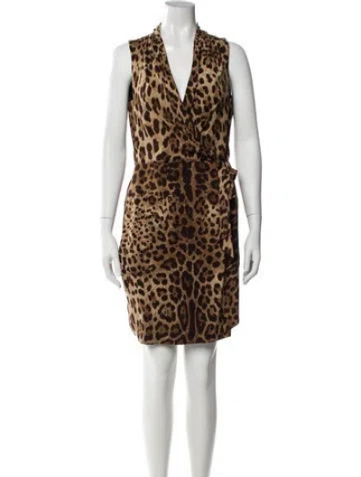 Pre-owned Dolce & Gabbana Silk Mini Dress In Multi