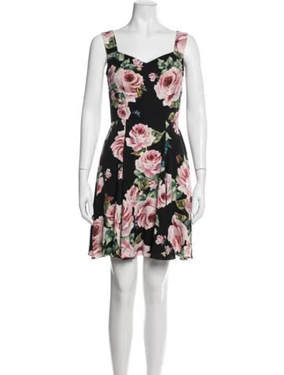 Pre-owned Dolce & Gabbana Silk Mini Dress In Multi