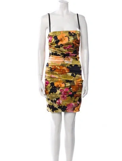 Pre-owned Dolce & Gabbana Silk Mini Dress In Pink