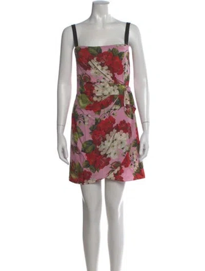 Pre-owned Dolce & Gabbana Silk Mini Dress In Pink