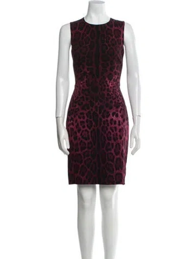 Pre-owned Dolce & Gabbana Silk Mini Dress In Purple