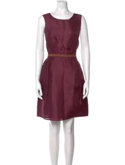 Pre-owned Dolce & Gabbana Silk Mini Dress In Purple
