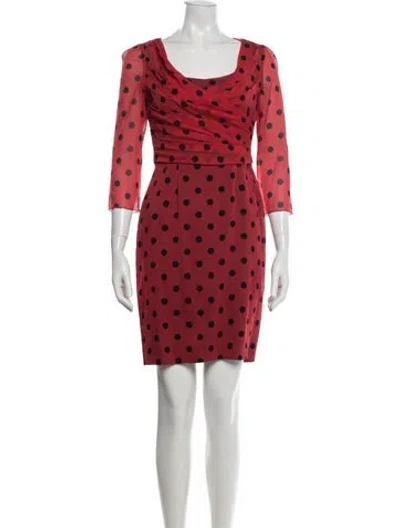 Pre-owned Dolce & Gabbana Silk Mini Dress In Red