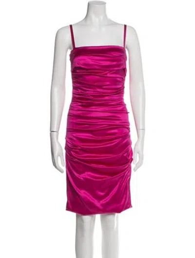 Pre-owned Dolce & Gabbana Silk Mini Dress In Red