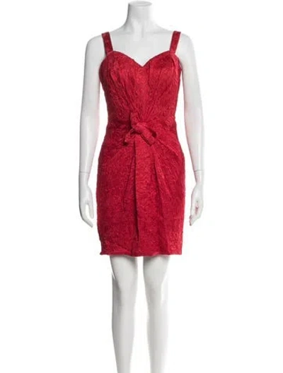 Pre-owned Dolce & Gabbana Silk Mini Dress In Red