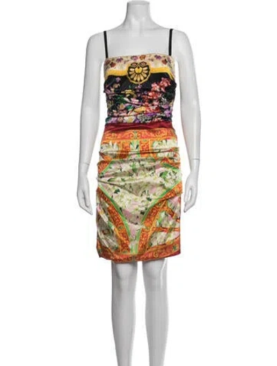 Pre-owned Dolce & Gabbana Silk Mini Dress In Red