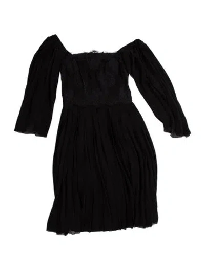 Pre-owned Dolce & Gabbana Silk Mini Dress W/ Tags In Black