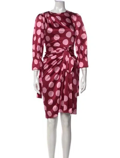 Pre-owned Dolce & Gabbana Silk Mini Dress W/ Tags In Pink