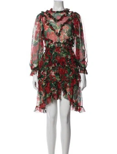 Pre-owned Dolce & Gabbana Silk Mini Dress In White