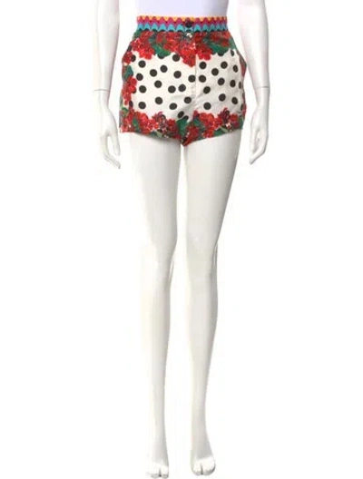 Pre-owned Dolce & Gabbana Silk Mini Shorts In Black