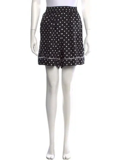 Pre-owned Dolce & Gabbana Silk Mini Shorts In Black