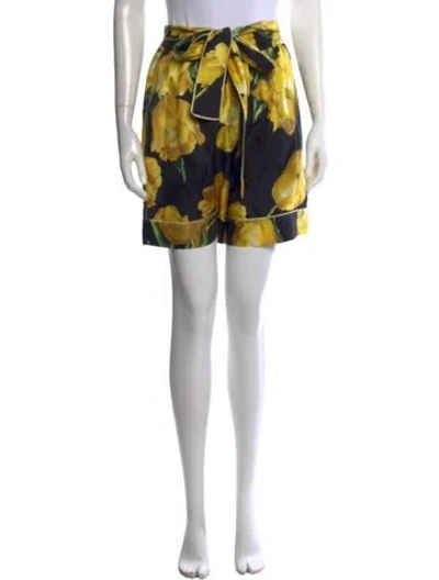 Pre-owned Dolce & Gabbana Silk Mini Shorts In Black
