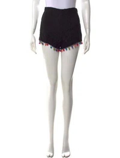 Pre-owned Dolce & Gabbana Silk Mini Shorts In Black