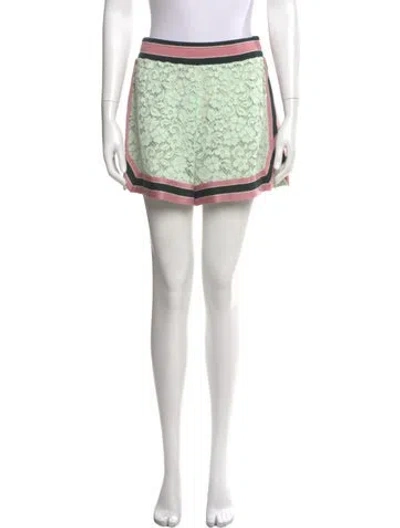 Pre-owned Dolce & Gabbana Silk Mini Shorts In Green