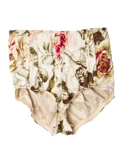 Pre-owned Dolce & Gabbana Silk Mini Shorts In Neutral