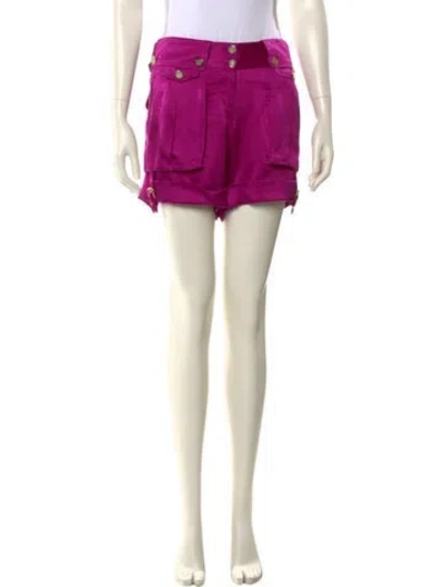 Pre-owned Dolce & Gabbana Silk Mini Shorts In Purple
