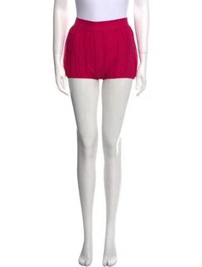 Pre-owned Dolce & Gabbana Silk Mini Shorts W/ Tags In Pink