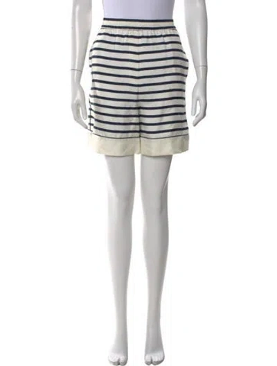 Pre-owned Dolce & Gabbana Silk Mini Shorts In White