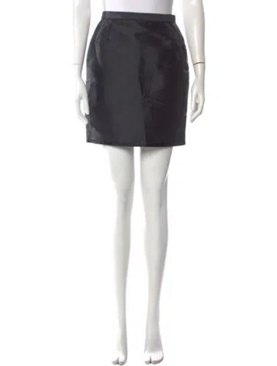 Pre-owned Dolce & Gabbana Silk Mini Skirt In Black