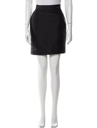 Pre-owned Dolce & Gabbana Silk Mini Skirt In Black