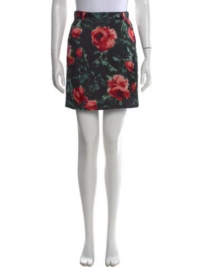 Pre-owned Dolce & Gabbana Silk Mini Skirt In Black