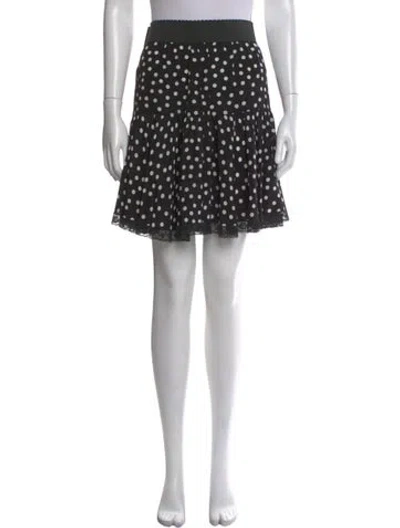 Pre-owned Dolce & Gabbana Silk Mini Skirt In Black