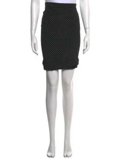 Pre-owned Dolce & Gabbana Silk Mini Skirt In Black