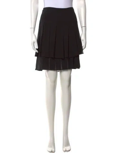 Pre-owned Dolce & Gabbana Silk Mini Skirt In Black