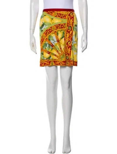 Pre-owned Dolce & Gabbana Silk Mini Skirt In Neutral
