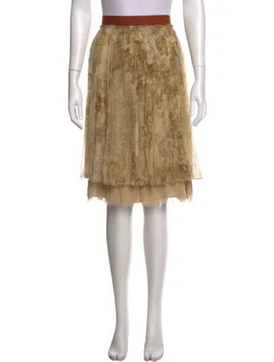Pre-owned Dolce & Gabbana Silk Mini Skirt In Neutral