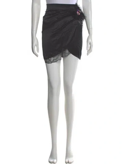 Pre-owned Dolce & Gabbana Silk Mini Skirt W/ Tags In Gray
