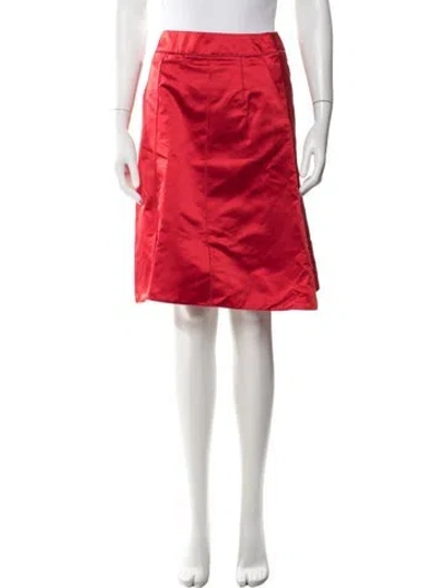 Pre-owned Dolce & Gabbana Silk Mini Skirt W/ Tags In Red