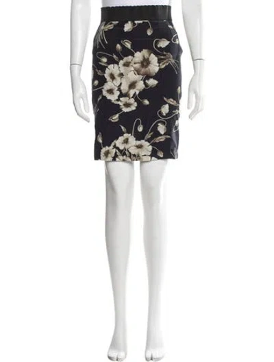 Pre-owned Dolce & Gabbana Silk Mini Skirt In White