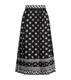 Dolce & Gabbana Silk Monogram Pleated Skirt