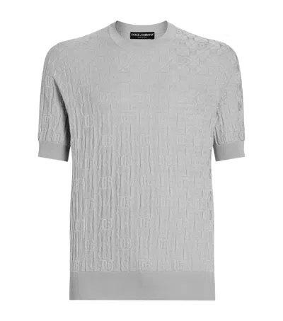 DOLCE & GABBANA SILK MONOGRAM SWEATER