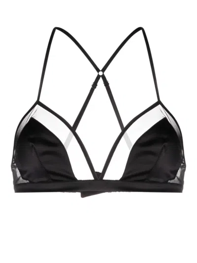 Dolce & Gabbana Silk No Wire Bra In Black