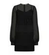Dolce & Gabbana Short Organza Dress With Lace Inlay
