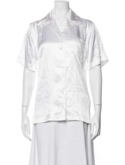 Pre-owned Dolce & Gabbana Silk Pajamas In White