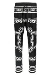 Dolce & Gabbana Trousers Silk Graphic Print In Black