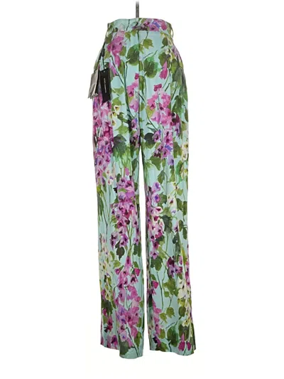 Dolce & Gabbana Silk Pants In Blue