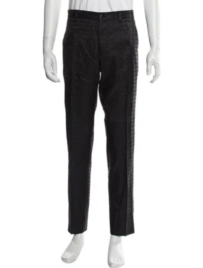 Pre-owned Dolce & Gabbana Silk Pants In Gray