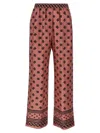 Dolce & Gabbana Silk Satin Jacquard Pajamas With Full Dg Logo In Pink