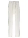 Dolce & Gabbana Silk Trousers With Back Pocket And Side Stripe In White