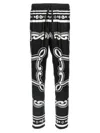 Dolce & Gabbana Trousers Silk Graphic Print In White/black