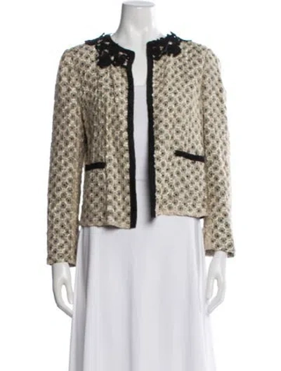 Pre-owned Dolce & Gabbana Silk Patterned Jacket In Neutral