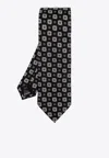 Dolce & Gabbana Geometric Printed Tie In Black