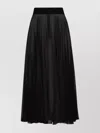 Dolce & Gabbana Silk Pleated Flared Skirt