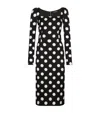 Dolce & Gabbana Polka Dot Print Silk Midi Dress